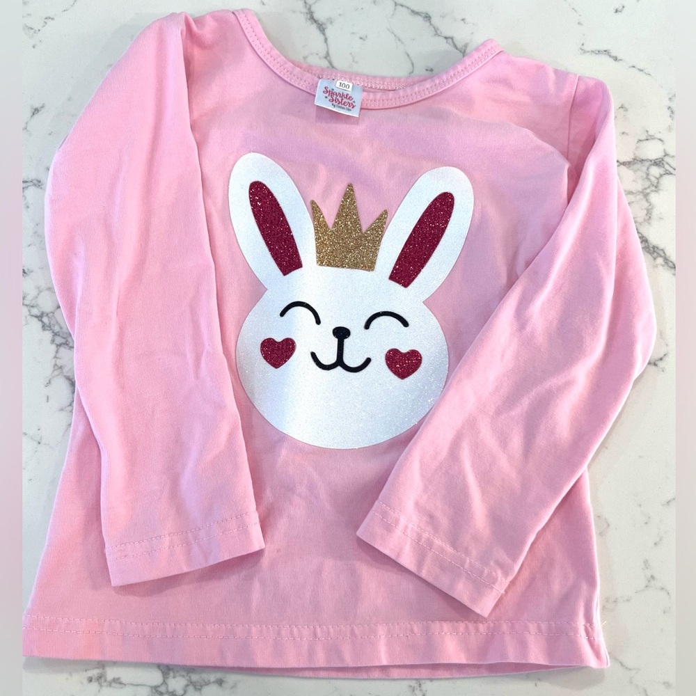 Sparkle Sisters Bunny shirt size 2T
